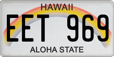 HI license plate EET969