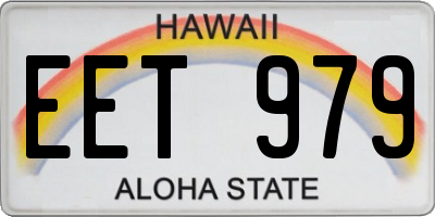 HI license plate EET979