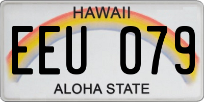 HI license plate EEU079