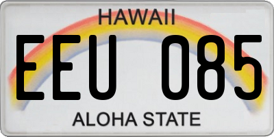 HI license plate EEU085
