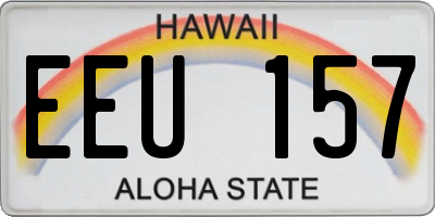 HI license plate EEU157