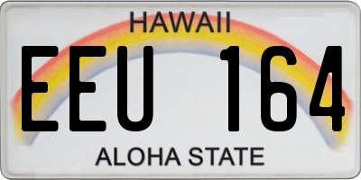 HI license plate EEU164