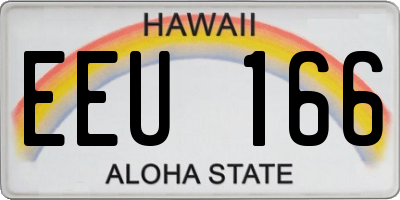 HI license plate EEU166