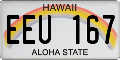 HI license plate EEU167