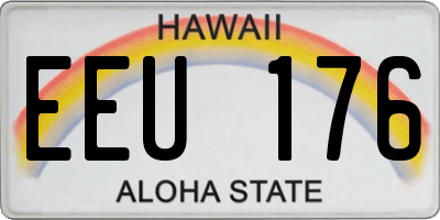HI license plate EEU176