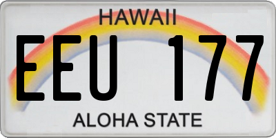 HI license plate EEU177