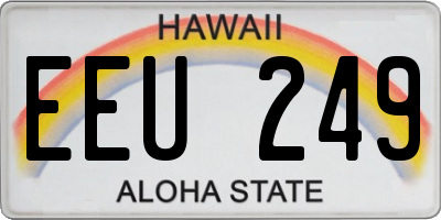 HI license plate EEU249