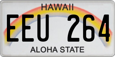 HI license plate EEU264