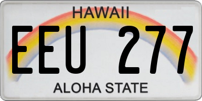 HI license plate EEU277