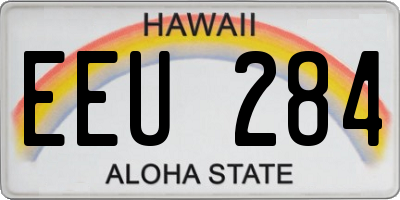 HI license plate EEU284