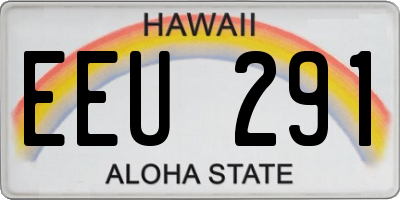 HI license plate EEU291