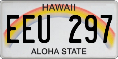HI license plate EEU297