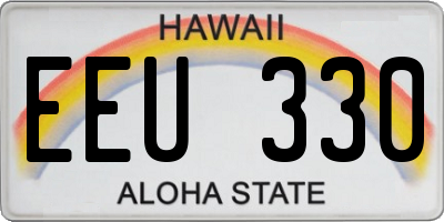 HI license plate EEU330