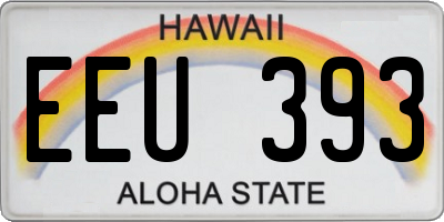 HI license plate EEU393