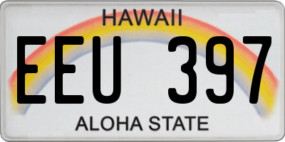 HI license plate EEU397