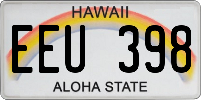 HI license plate EEU398
