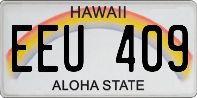 HI license plate EEU409