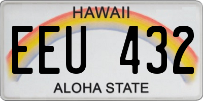 HI license plate EEU432