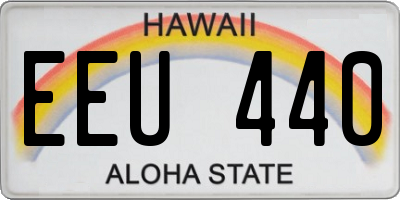 HI license plate EEU440