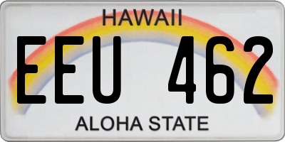 HI license plate EEU462