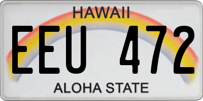 HI license plate EEU472