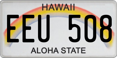 HI license plate EEU508