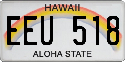 HI license plate EEU518