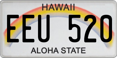 HI license plate EEU520