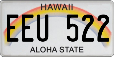 HI license plate EEU522
