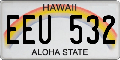 HI license plate EEU532