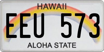 HI license plate EEU573