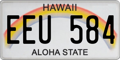 HI license plate EEU584