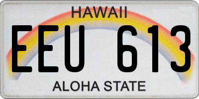 HI license plate EEU613