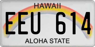 HI license plate EEU614
