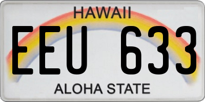 HI license plate EEU633
