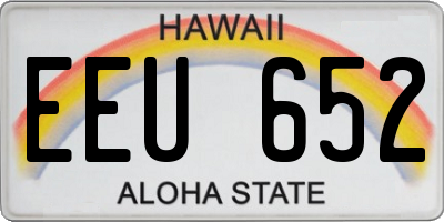 HI license plate EEU652