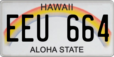 HI license plate EEU664