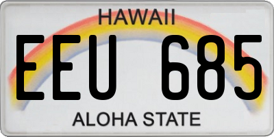 HI license plate EEU685