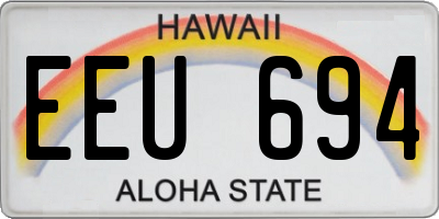 HI license plate EEU694
