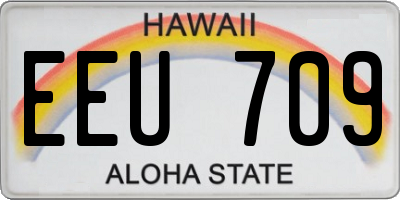 HI license plate EEU709