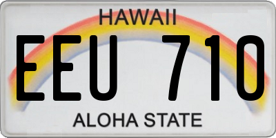 HI license plate EEU710