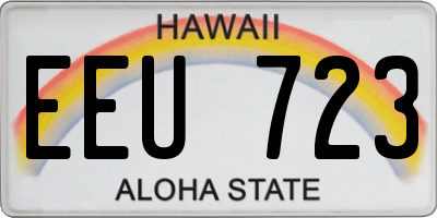 HI license plate EEU723