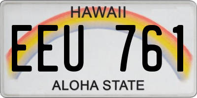 HI license plate EEU761