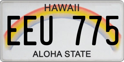 HI license plate EEU775