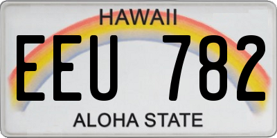 HI license plate EEU782