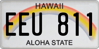 HI license plate EEU811
