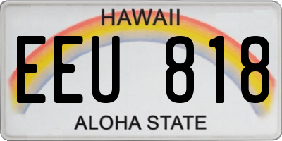 HI license plate EEU818
