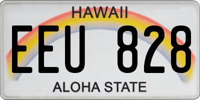 HI license plate EEU828