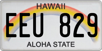 HI license plate EEU829