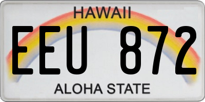 HI license plate EEU872